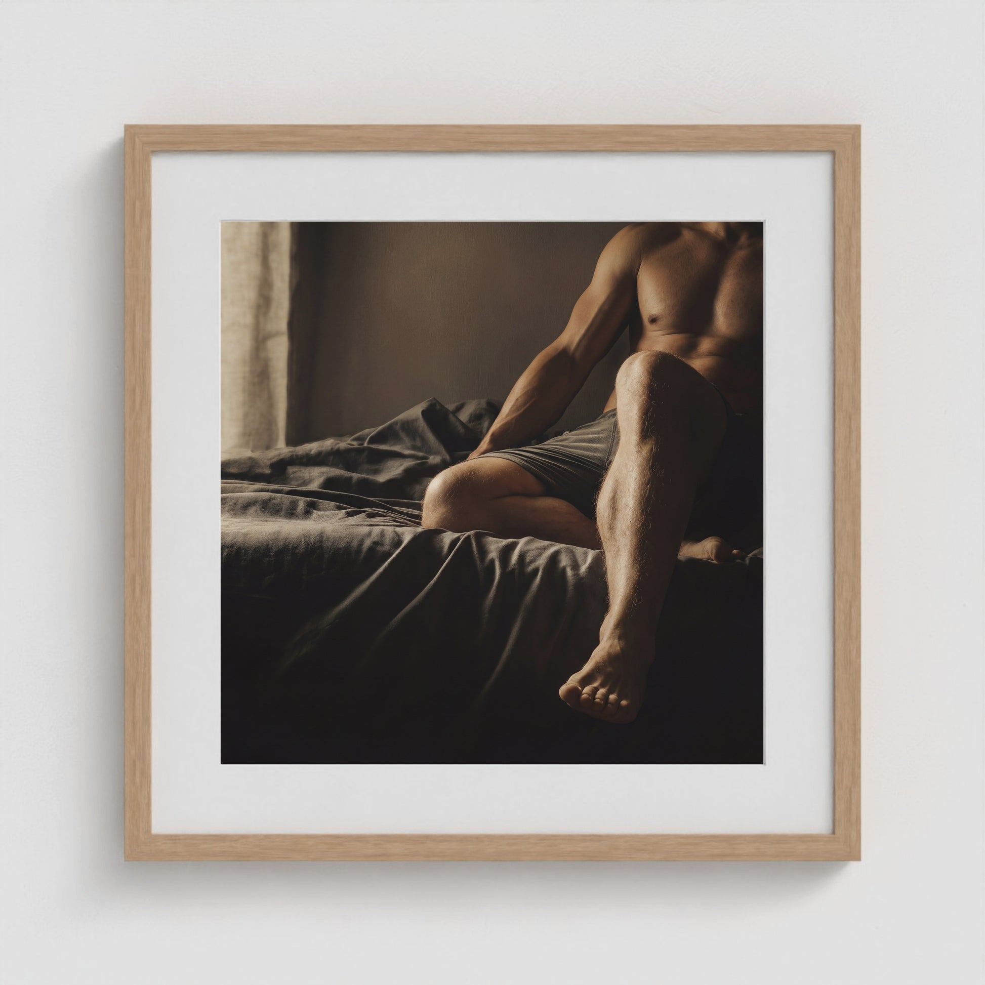 Between Moments - No. 3 20x20 Natural Square Box Frame