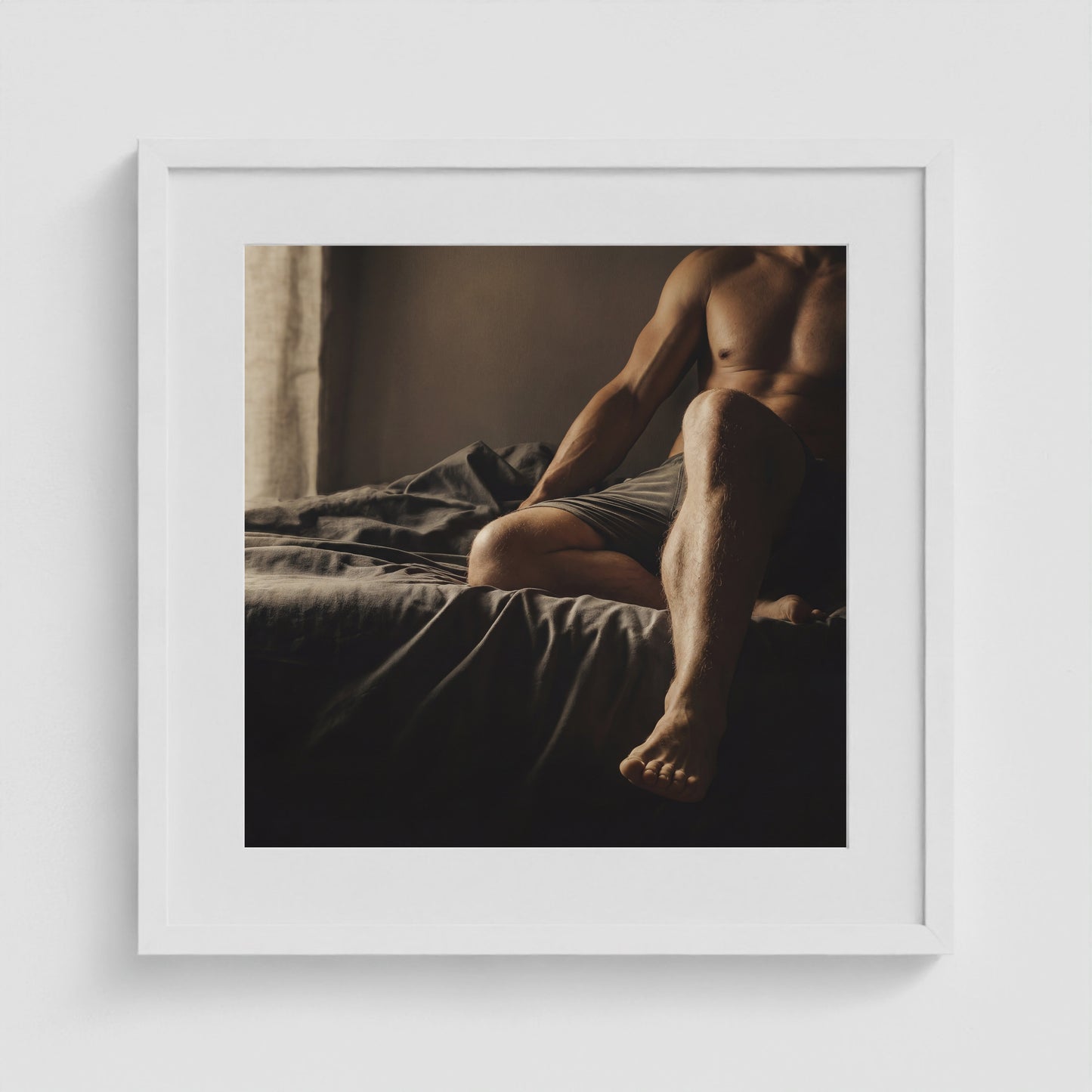 Between Moments - No. 3 20x20 White Square Box Frame