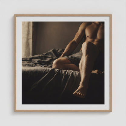 Between Moments - No. 3 36x36 Natural Square Box Frame