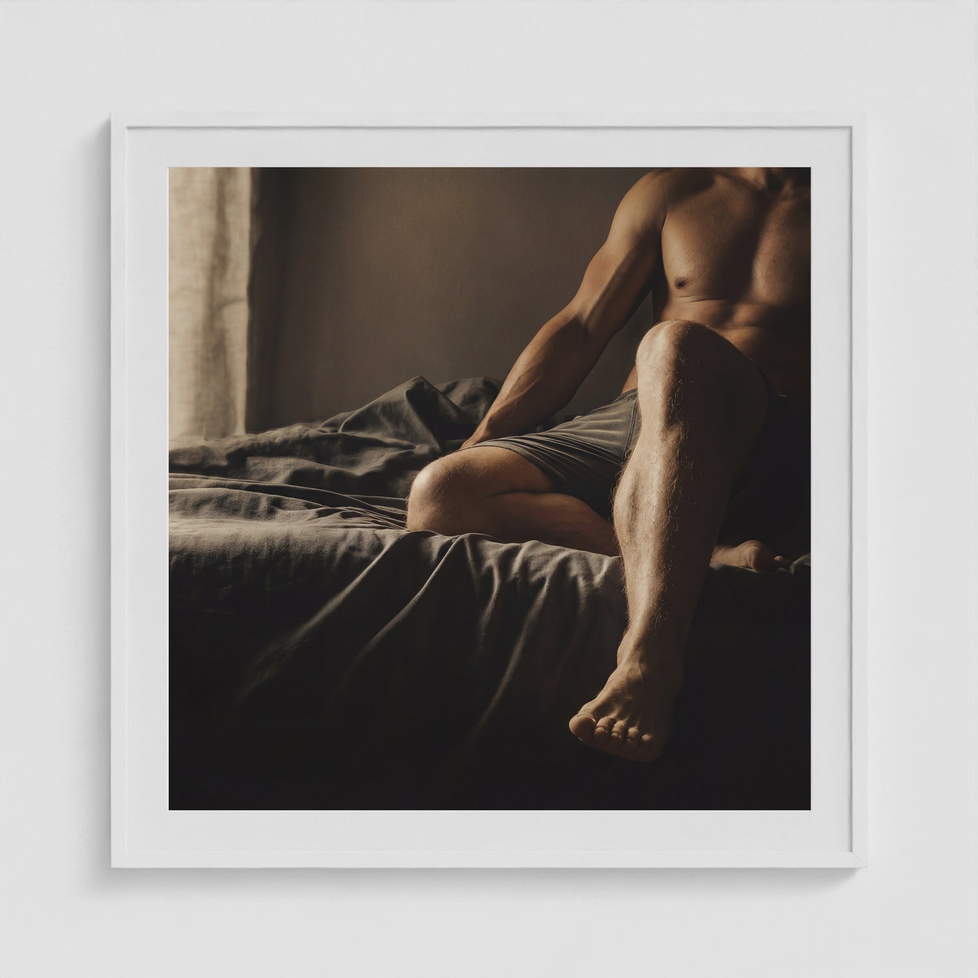 Between Moments - No. 3 36x36 White Square Box Frame