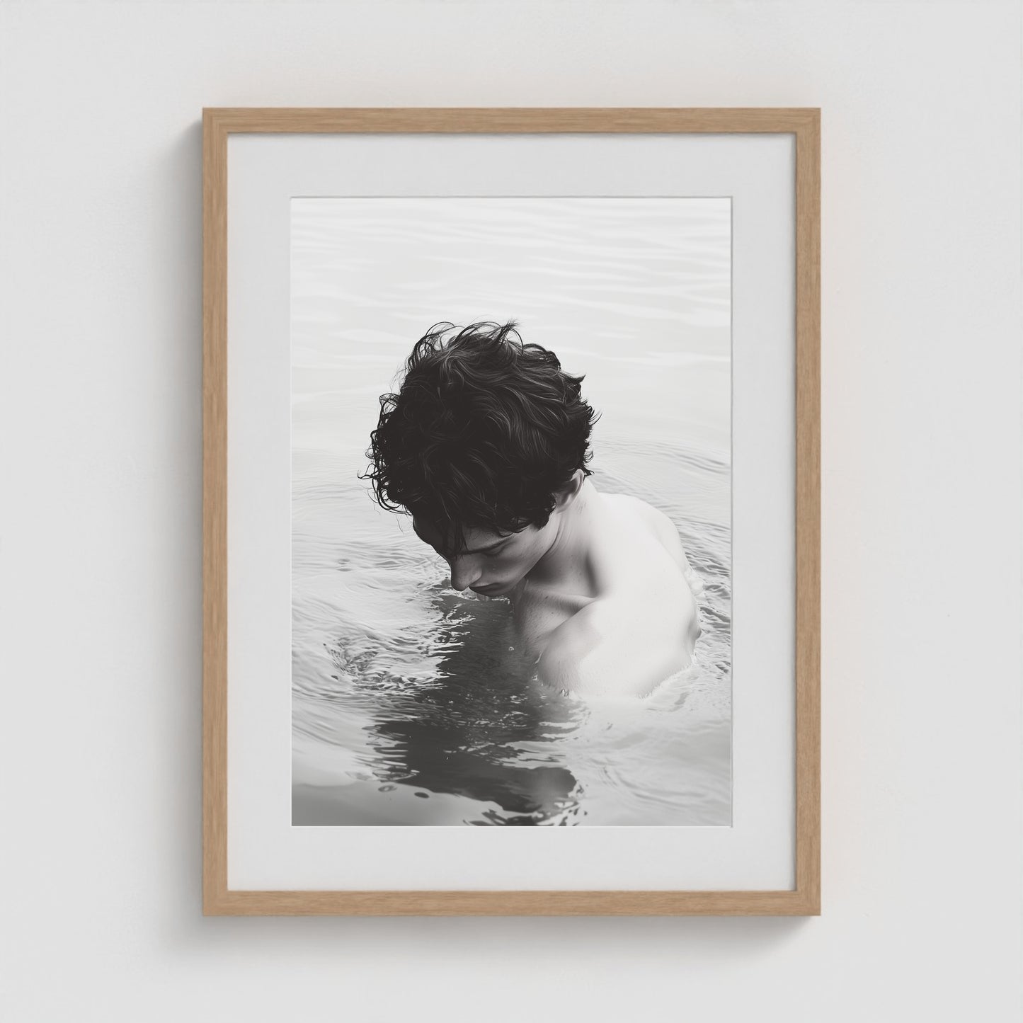 Body of Water - No. 2 18x24 Natural Portrait Box Frame