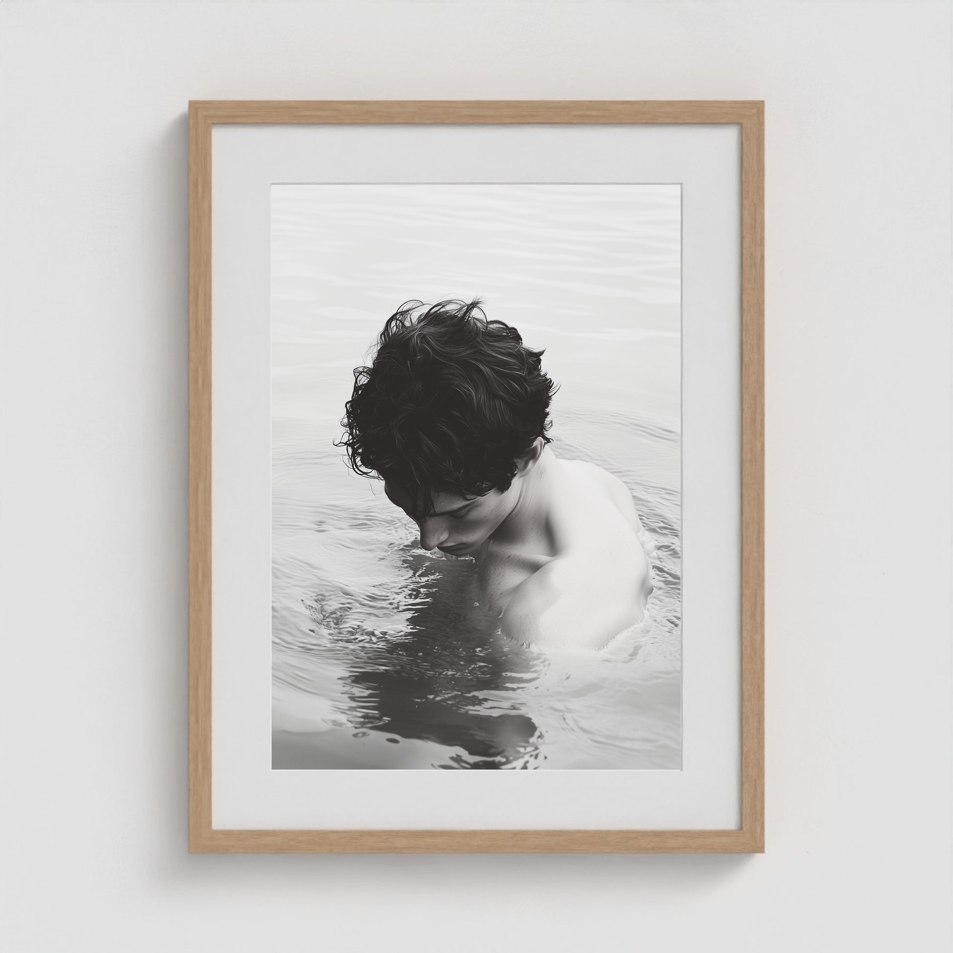Body of Water - No. 2 18x24 Natural Portrait Box Frame