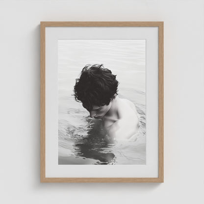 Body of Water - No. 2 18x24 Natural Portrait Box Frame