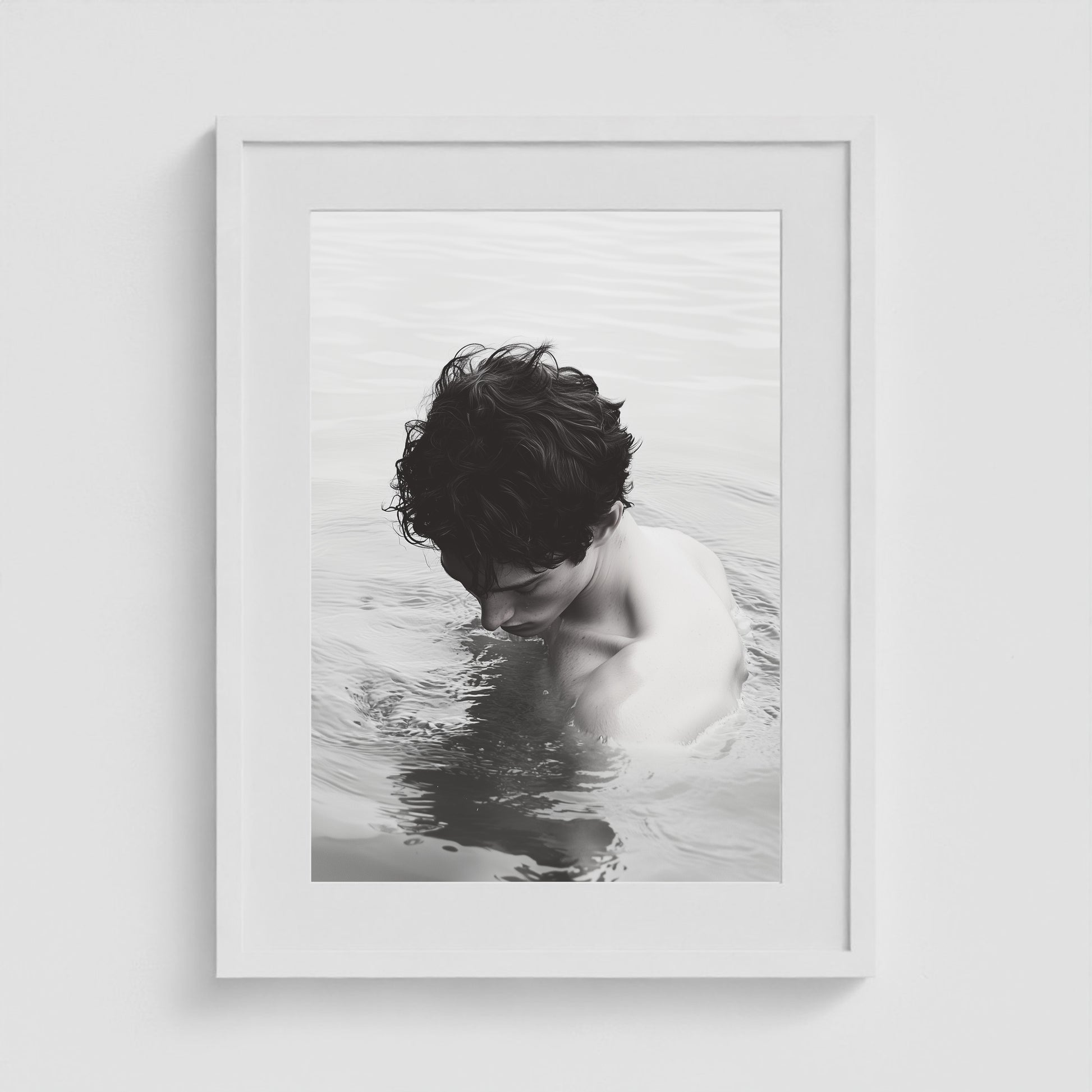 Body of Water - No. 2 18x24 White Portrait Box Frame