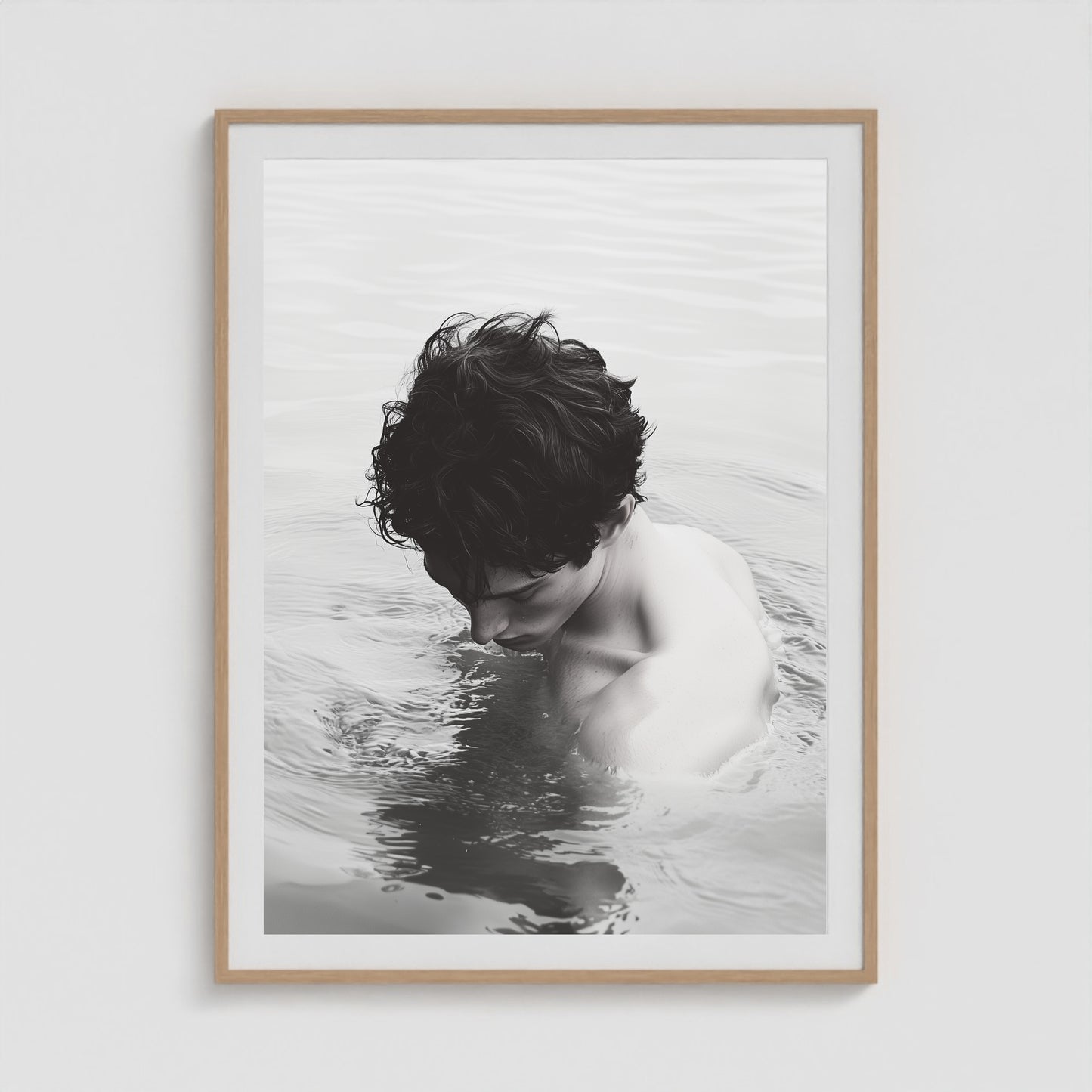 Body of Water - No. 2 36x48 Natural Portrait Box Frame