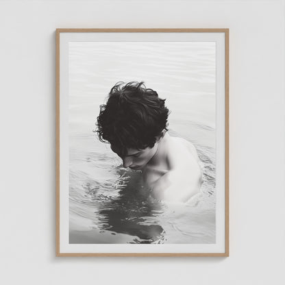 Body of Water - No. 2 36x48 Natural Portrait Box Frame