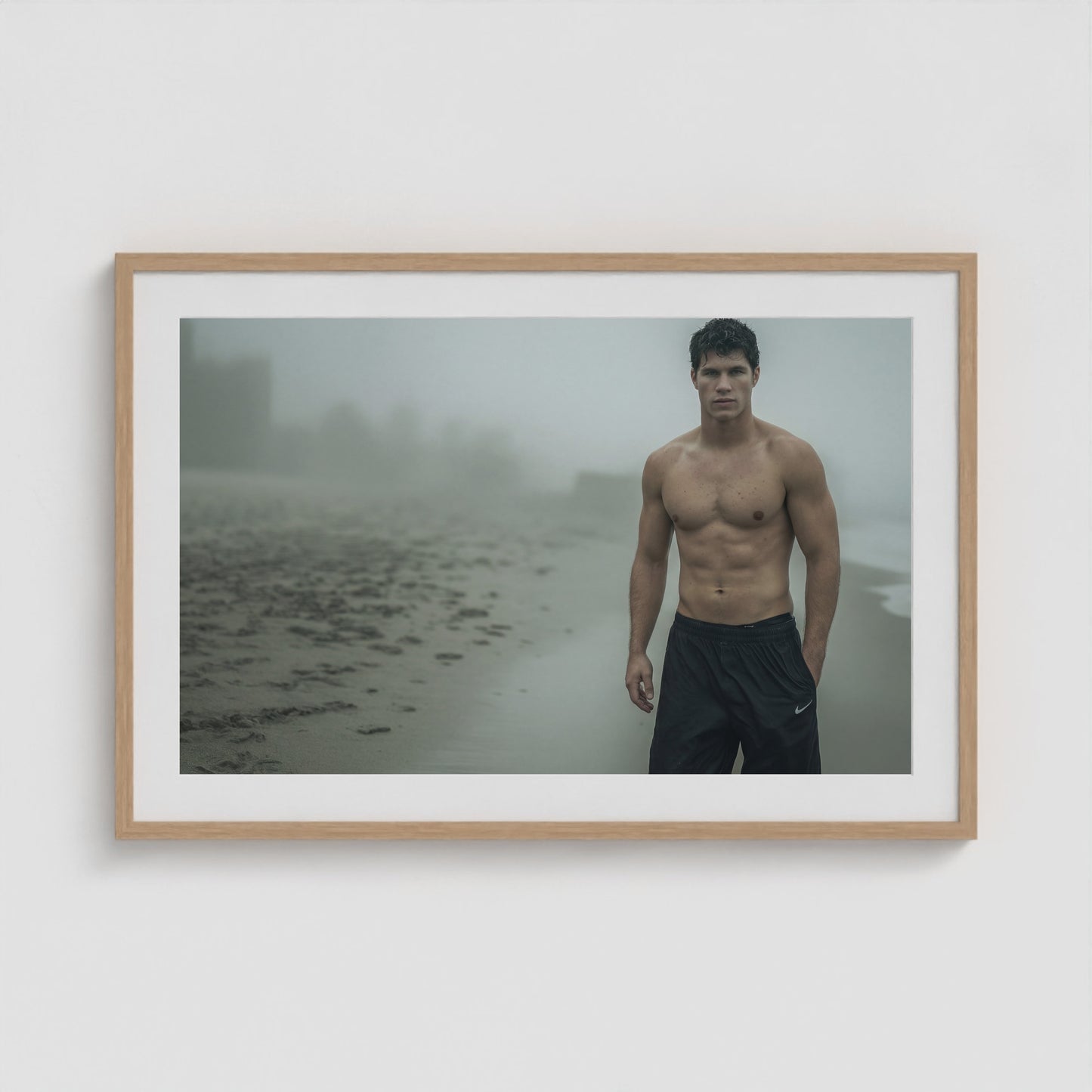 Body of Water - No. 3 36x24 Natural Landscape Box Frame