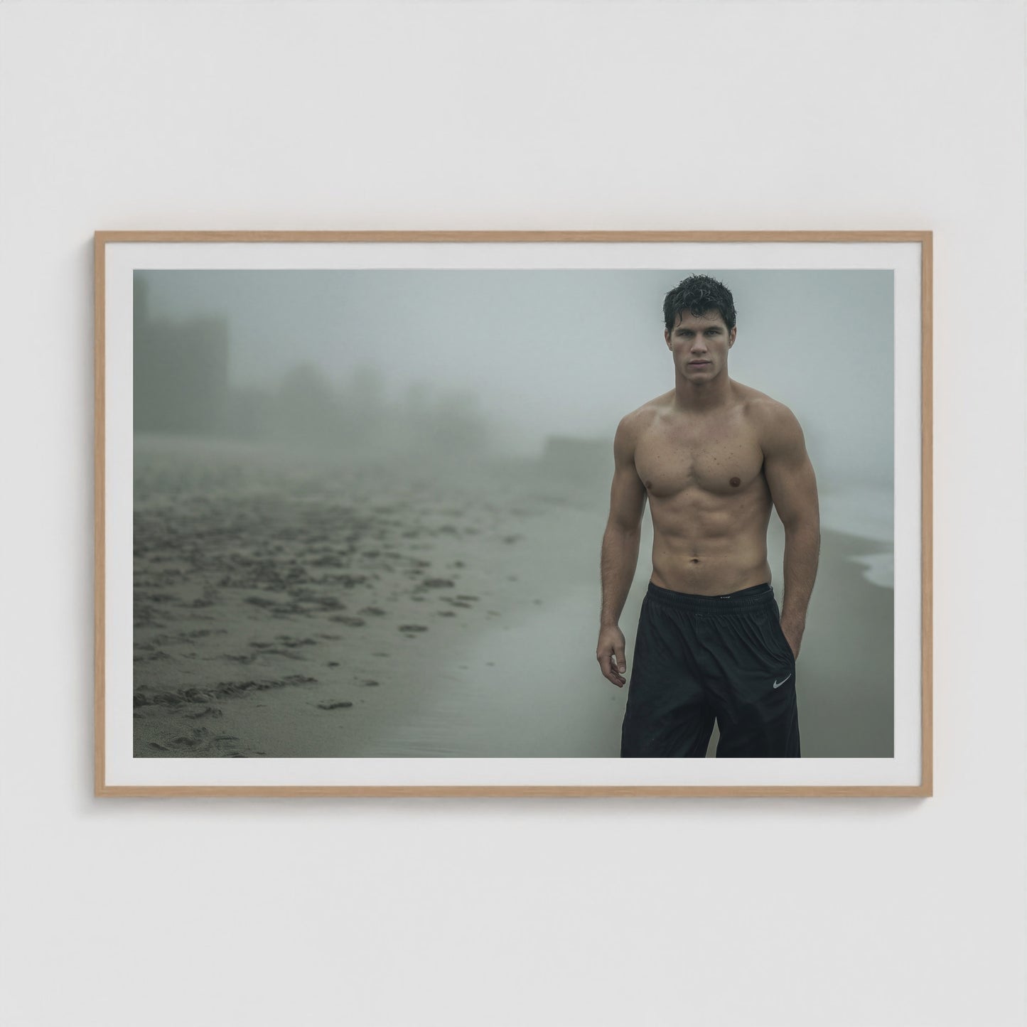 Body of Water - No. 3 60x40 Natural Landscape Box Frame