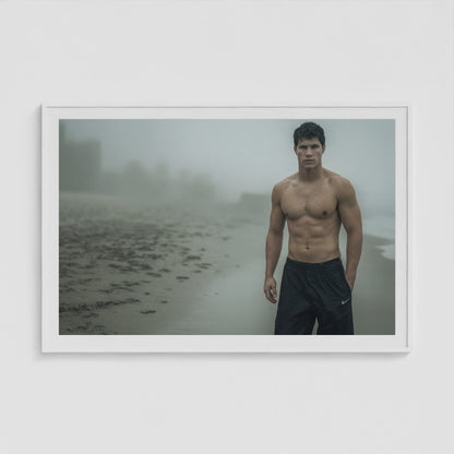 Body of Water - No. 3 60x40 White Landscape Box Frame