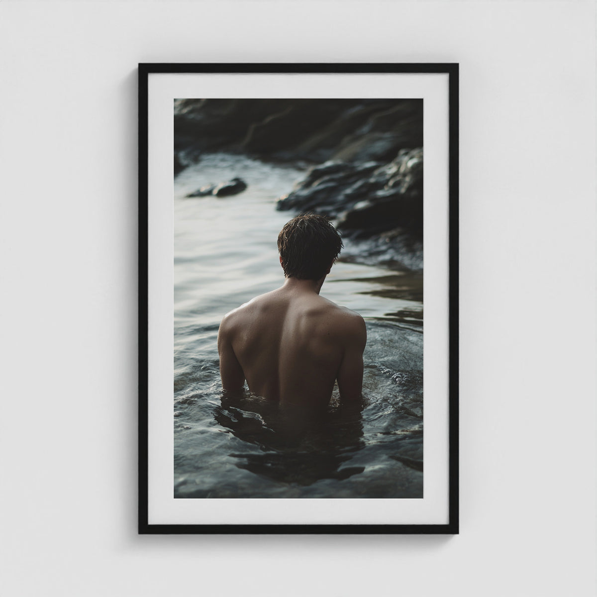 Body of Water - No. 4 24x36 Black Portrait Box Frame