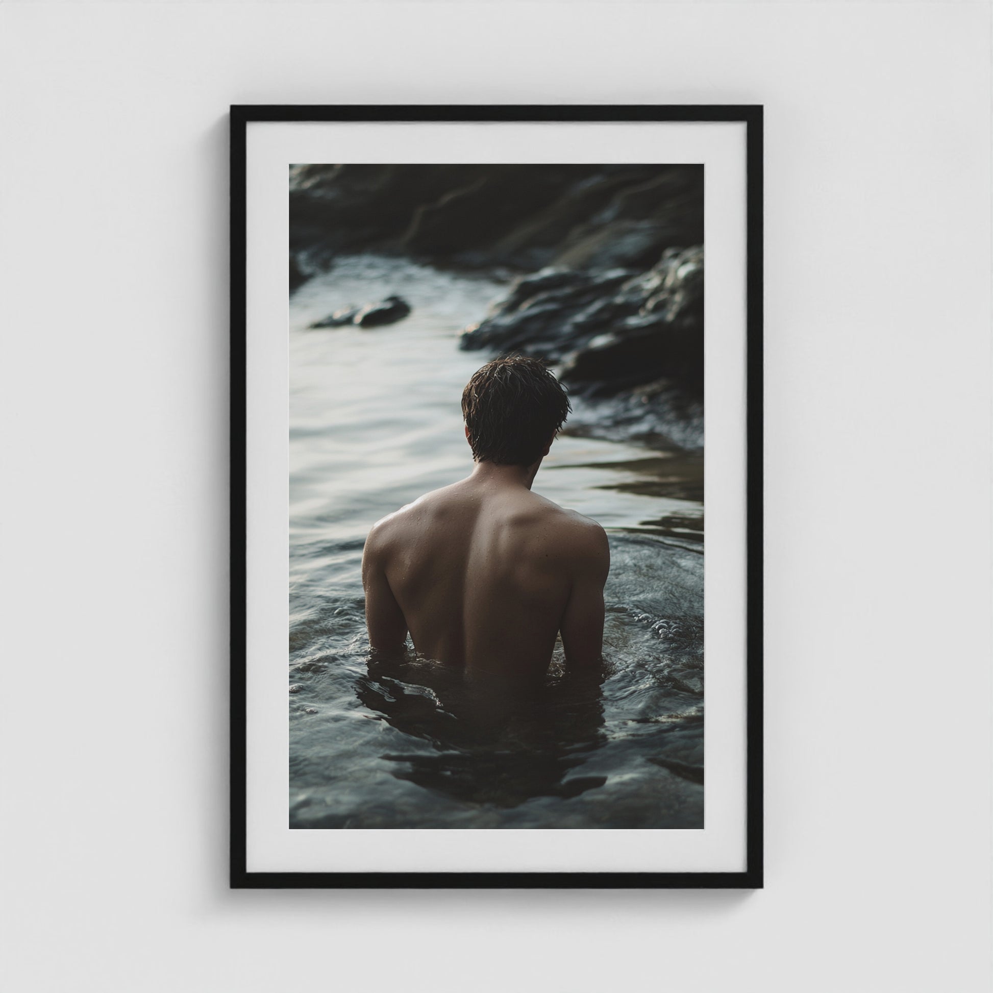 Body of Water - No. 4 24x36 Black Portrait Box Frame