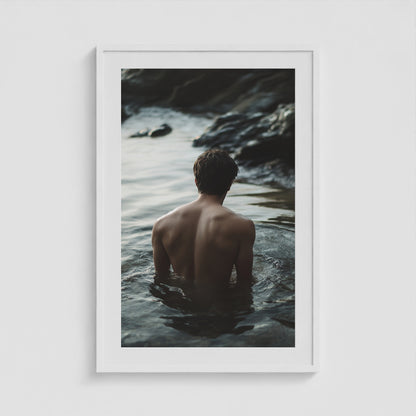 Body of Water - No. 4 24x36 White Portrait Box Frame
