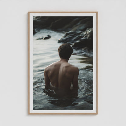 Body of Water - No. 4 40x60 Natural Portrait Box Frame