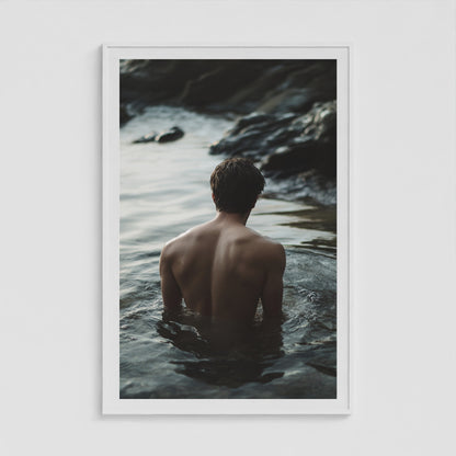 Body of Water - No. 4 40x60 White Portrait Box Frame