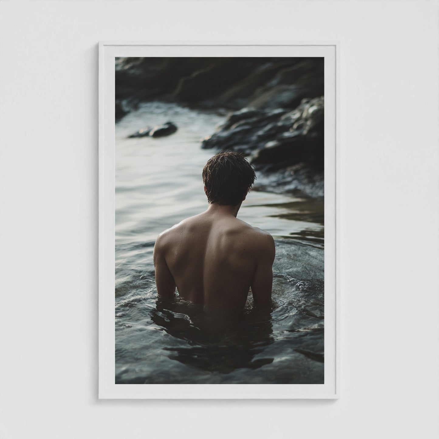 Body of Water - No. 4 40x60 White Portrait Box Frame