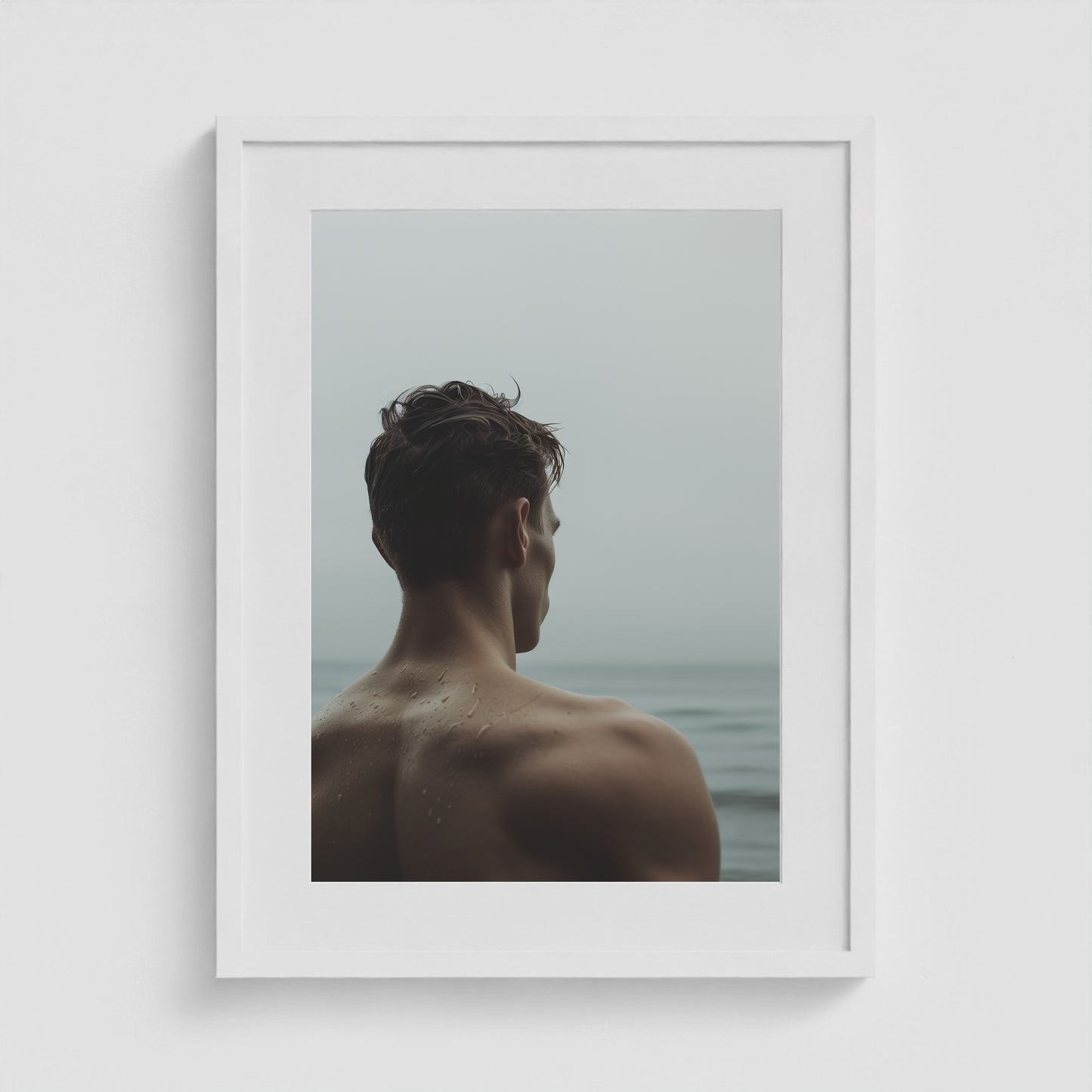 Body of Water - No 5 18x24 White Portrait Box Frame