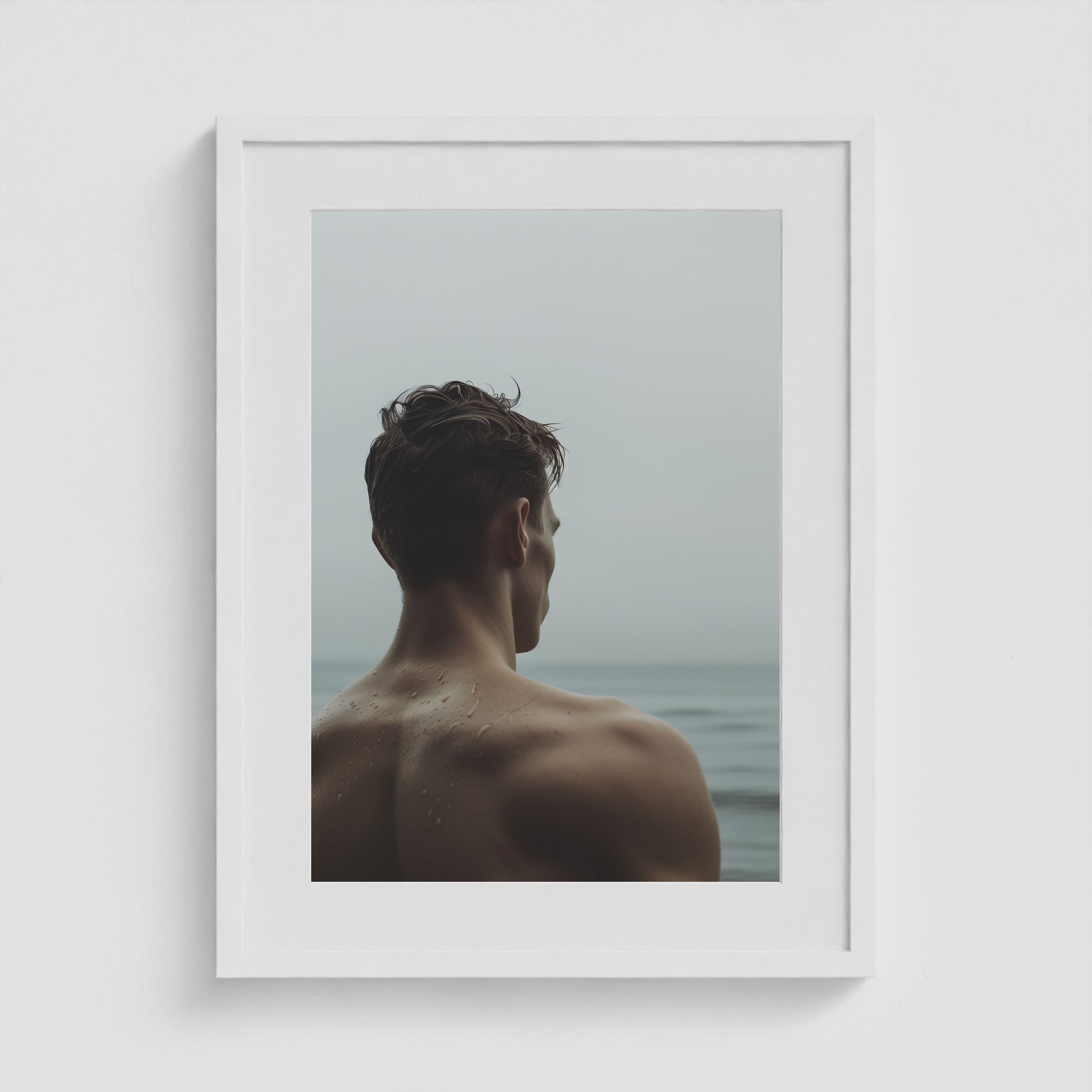 Body of Water - No 5 18x24 White Portrait Box Frame