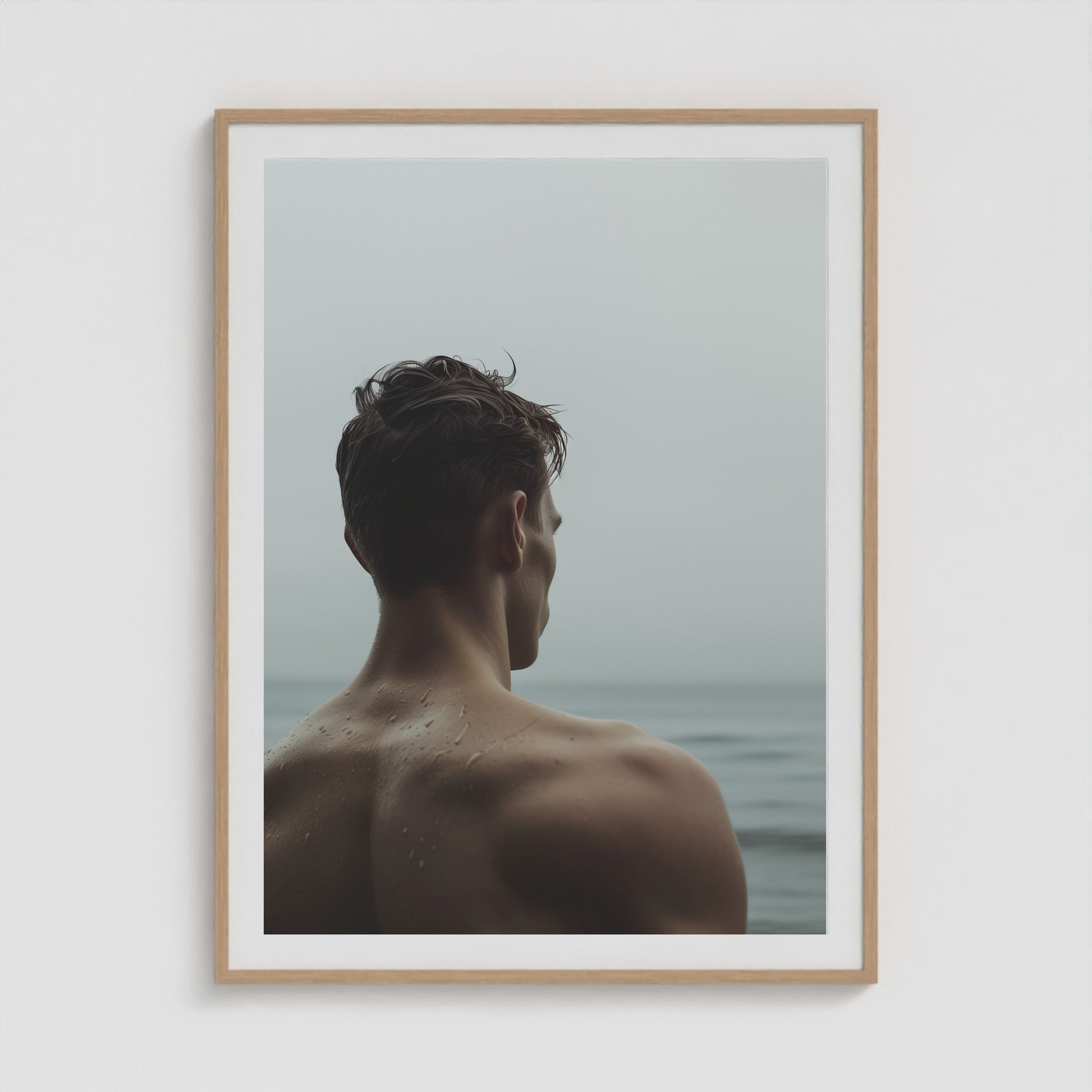 Body of Water - No 5 36x48 Natural Portrait Box Frame