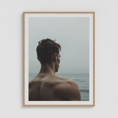 Body of Water - No 5 36x48 Natural Portrait Box Frame