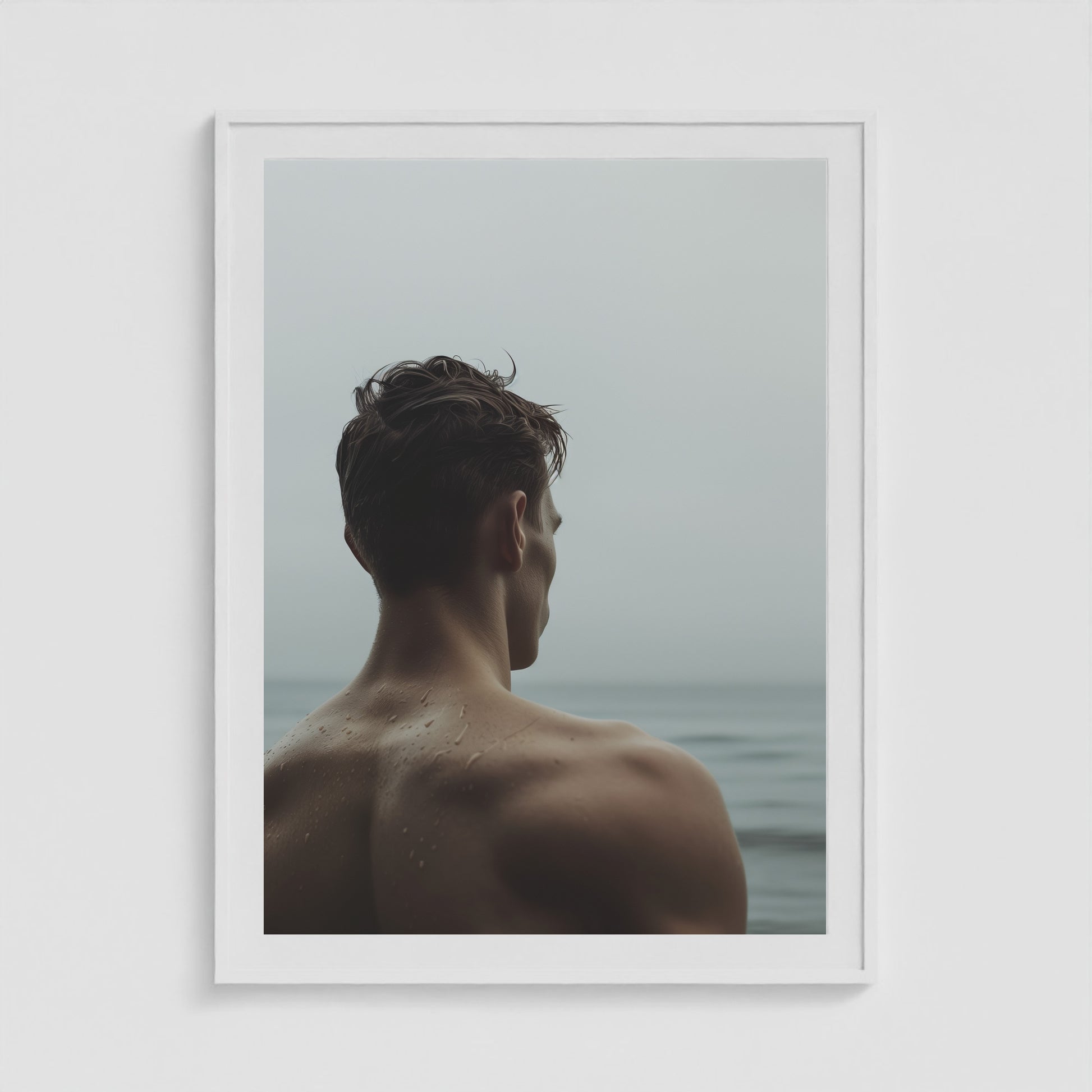 Body of Water - No 5 36x48 White Portrait Box Frame