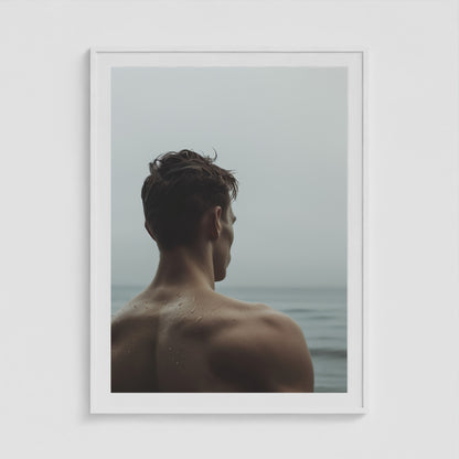 Body of Water - No 5 36x48 White Portrait Box Frame