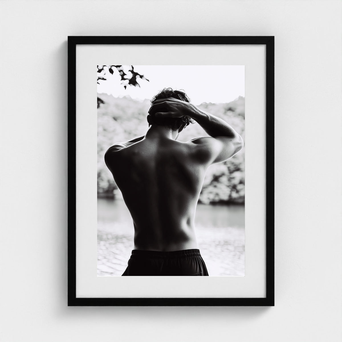 Body of Water No.1 18x24 Black Portrait Mockup