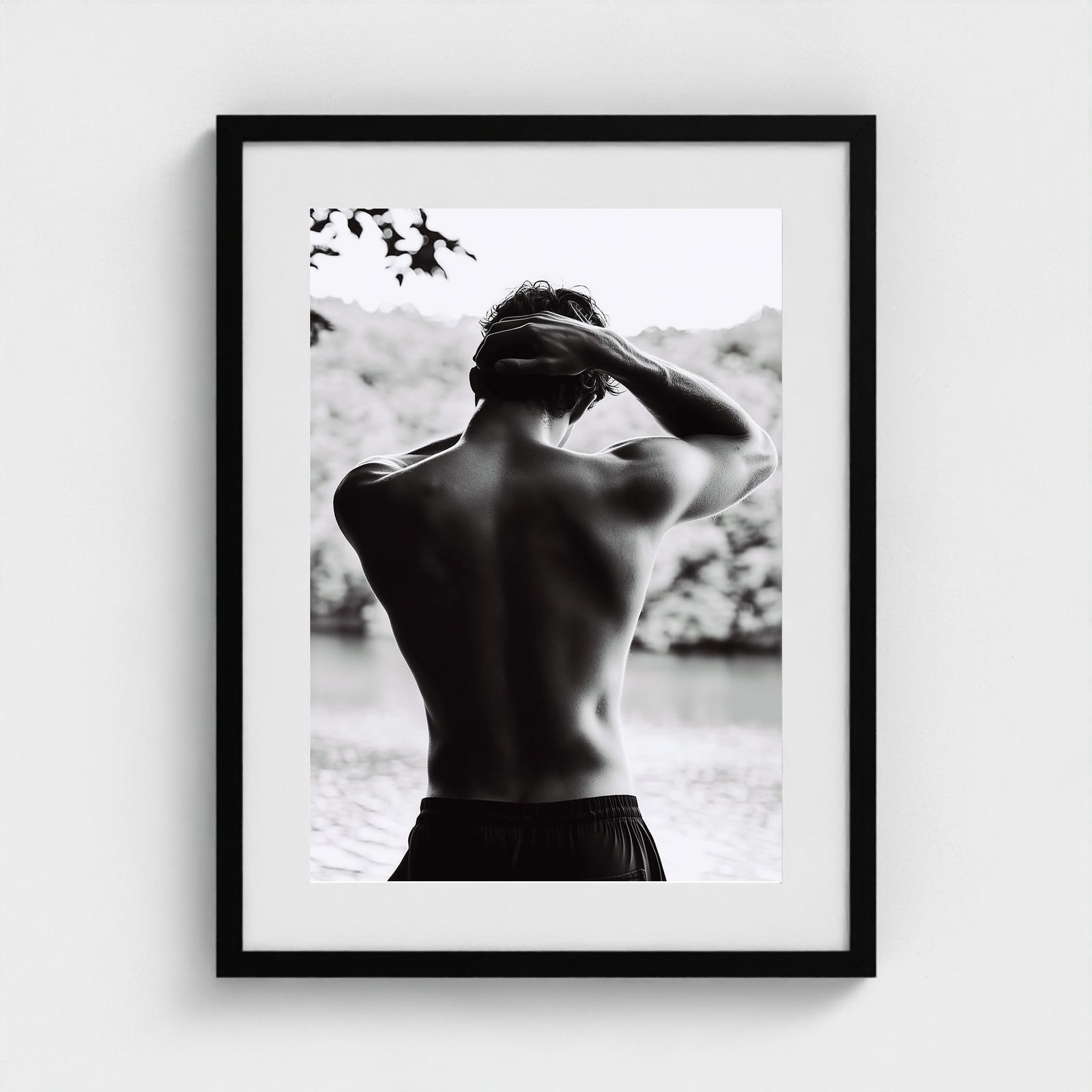 Body of Water No.1 18x24 Black Portrait Mockup