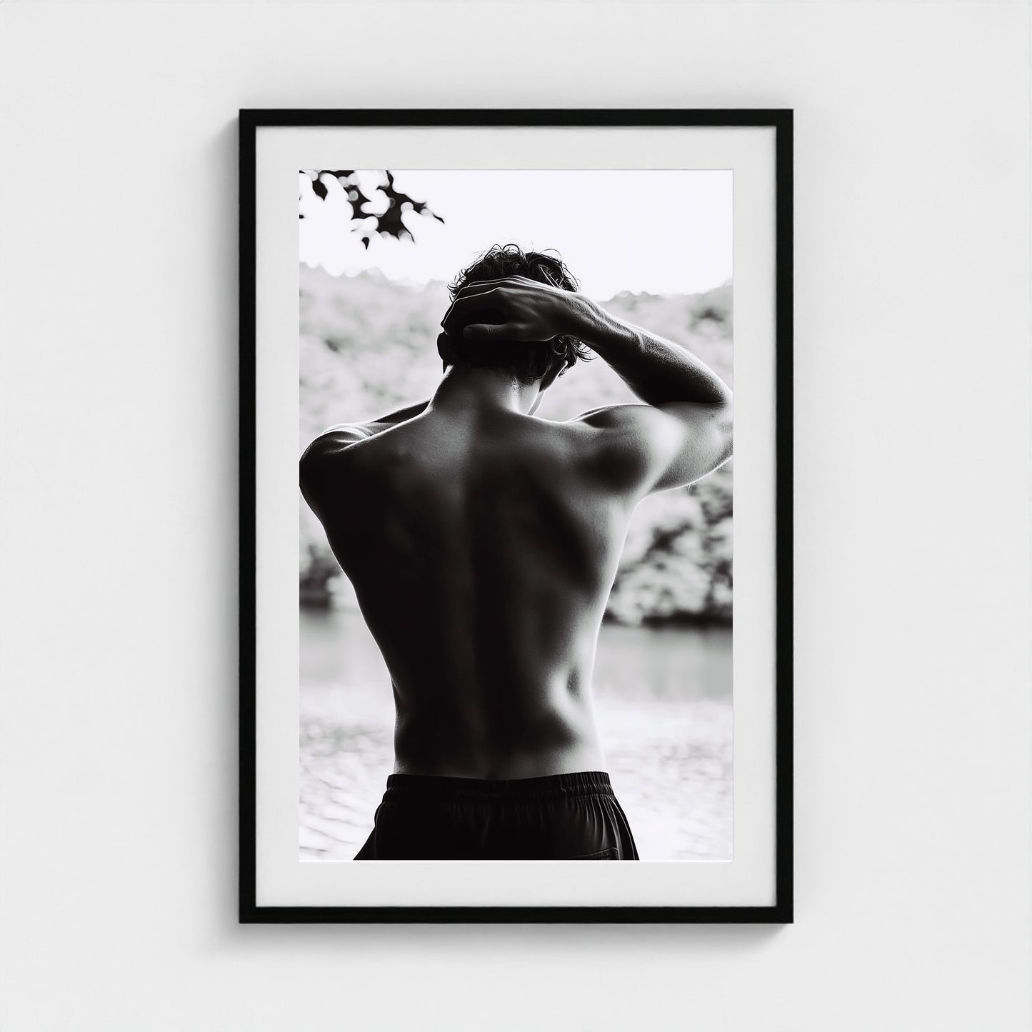 Body of Water No.1 24x36 Black Portrait Mockup