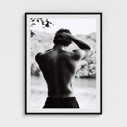 Body of Water No.1 36x48 Black Portrait Mockup