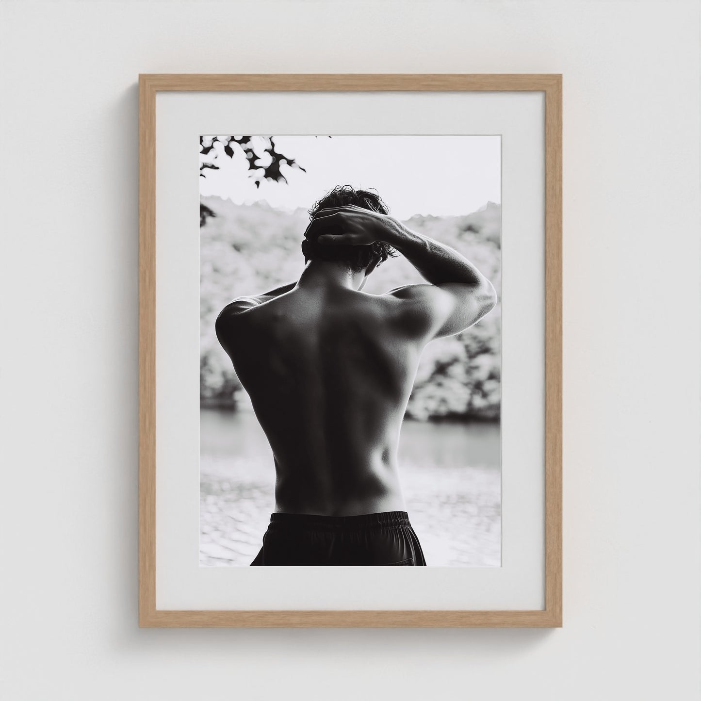 Body of Water No. 1 18x24 Natural Portrait Box Frame