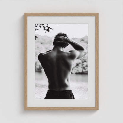 Body of Water No. 1 18x24 Natural Portrait Box Frame