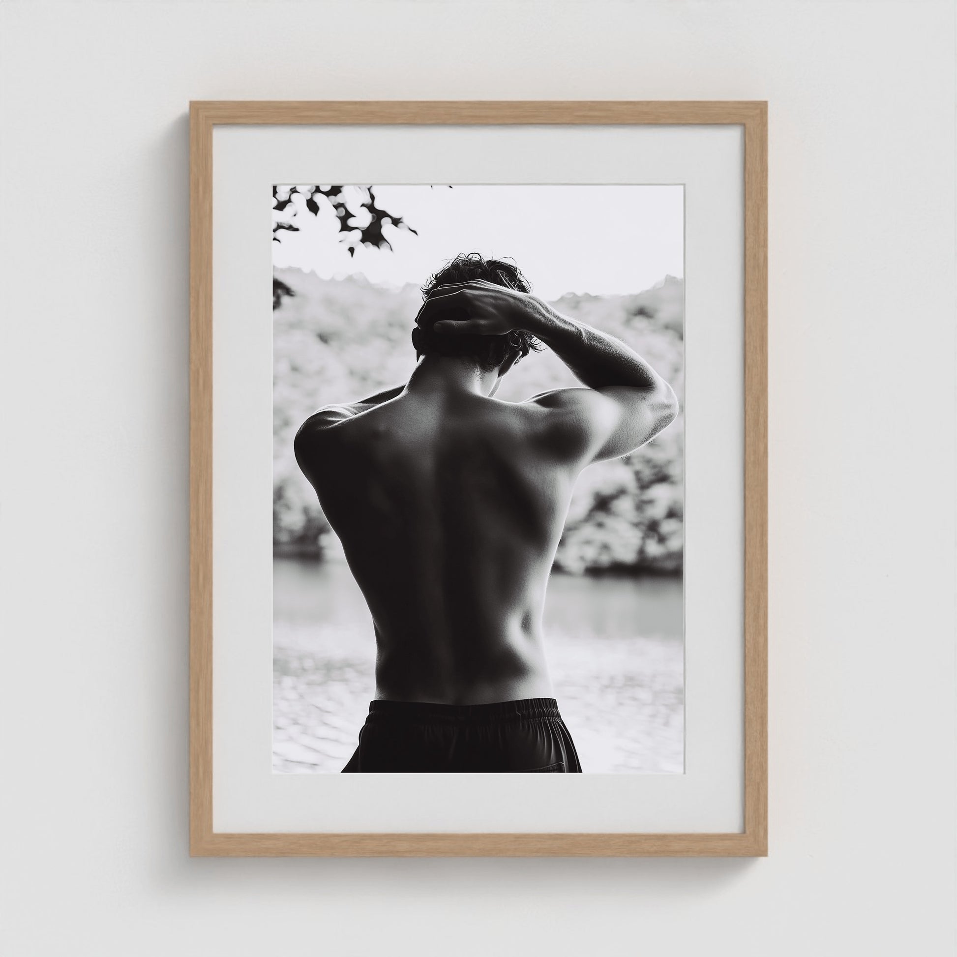 Body of Water No. 1 18x24 Natural Portrait Box Frame