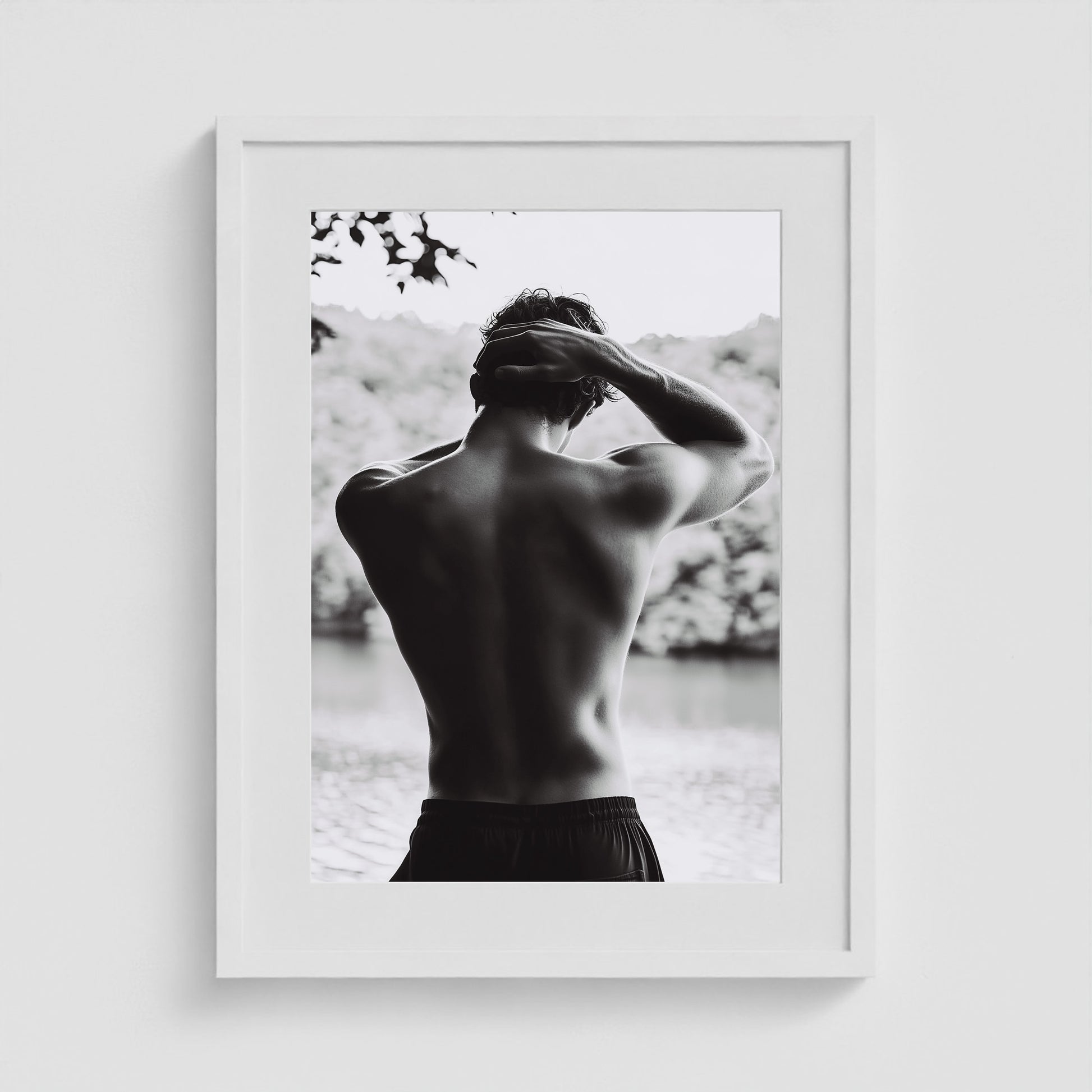 Body of Water No. 1 18x24 White Portrait Box Frame