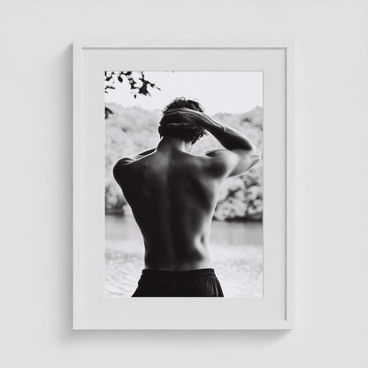 Body of Water No. 1 18x24 White Portrait Box Frame