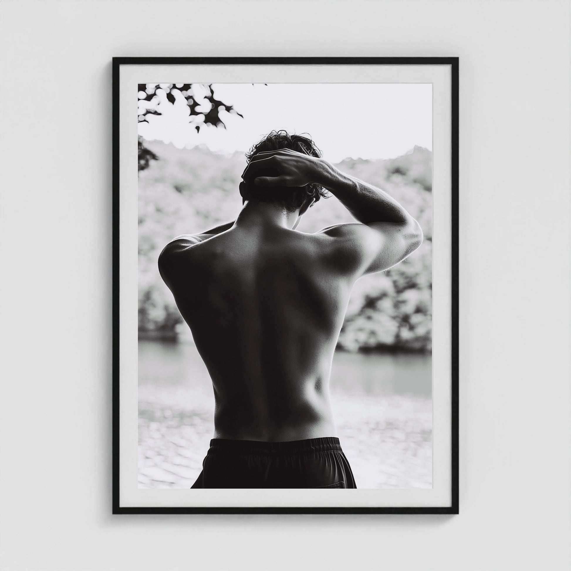 Body of Water No. 1 36x48 Black Portrait Box Frame
