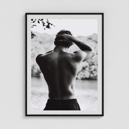 Body of Water No. 1 36x48 Black Portrait Box Frame