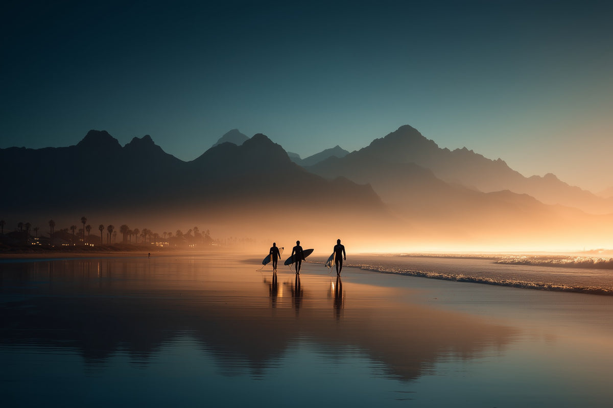 Cape Town Sunset Surf - Raw Artwork