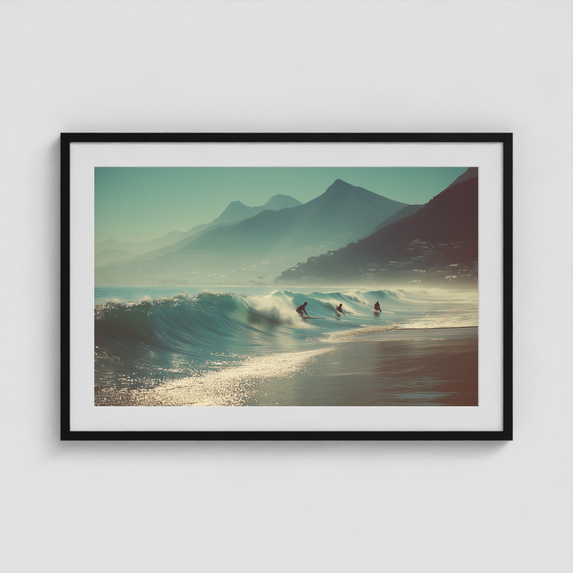 Cape Town Surf Club 36x24 Black Landscape Box Frame
