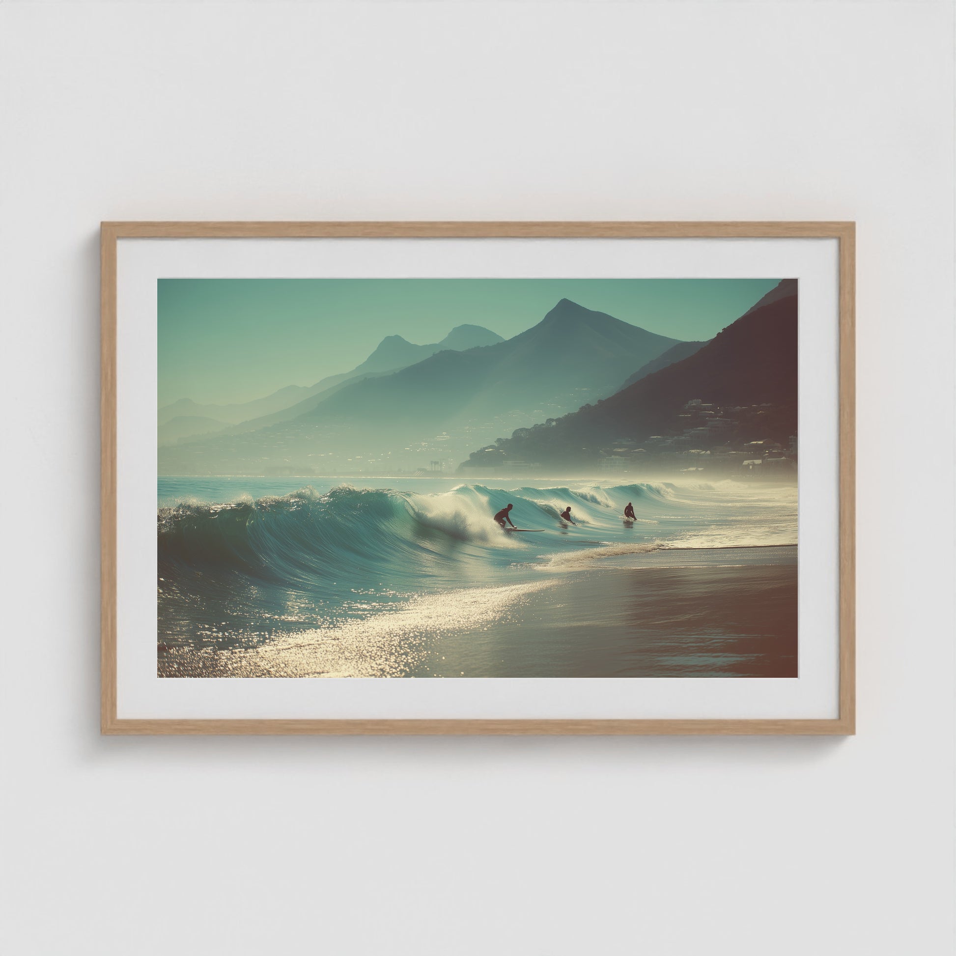 Cape Town Surf Club 36x24 Natural Landscape Box Frame
