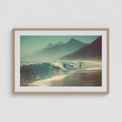 Cape Town Surf Club 36x24 Natural Landscape Box Frame