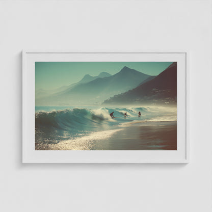 Cape Town Surf Club 36x24 White Landscape Box Frame