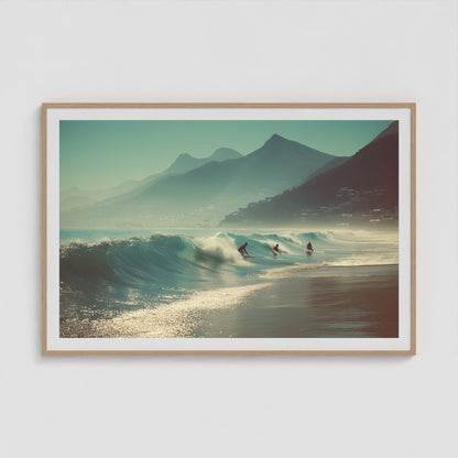 Cape Town Surf Club 60x40 Natural Landscape Box Frame