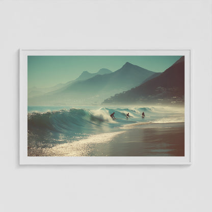Cape Town Surf Club 60x40 White Landscape Box Frame