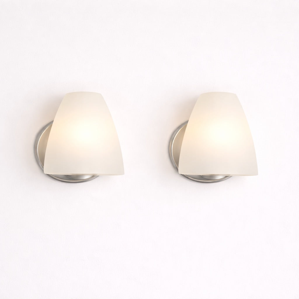 Vintage Glass Wall Sconces Pair