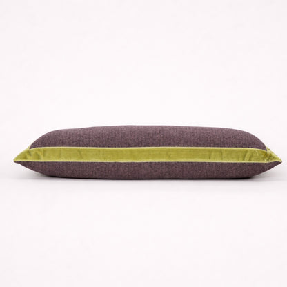 Chartreuse and Plum Bolster Pillow