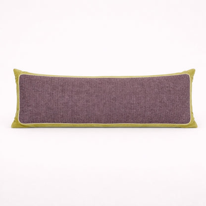 Chartreuse and Plum Bolster Pillow