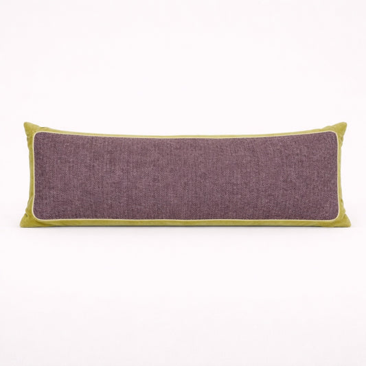 Chartreuse and Plum Bolster Pillow