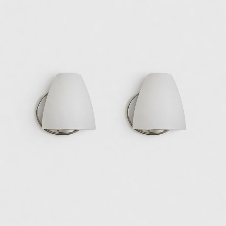 Product shot of Vintage Glass Wall Sconces Pair – Masculine Fine Art - Luxury Lighting | Provenance & Patina