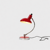 Close up detail of Italian Red Desk Lamp – Masculine Fine Art - Luxury Lighting | Provenance & Patina