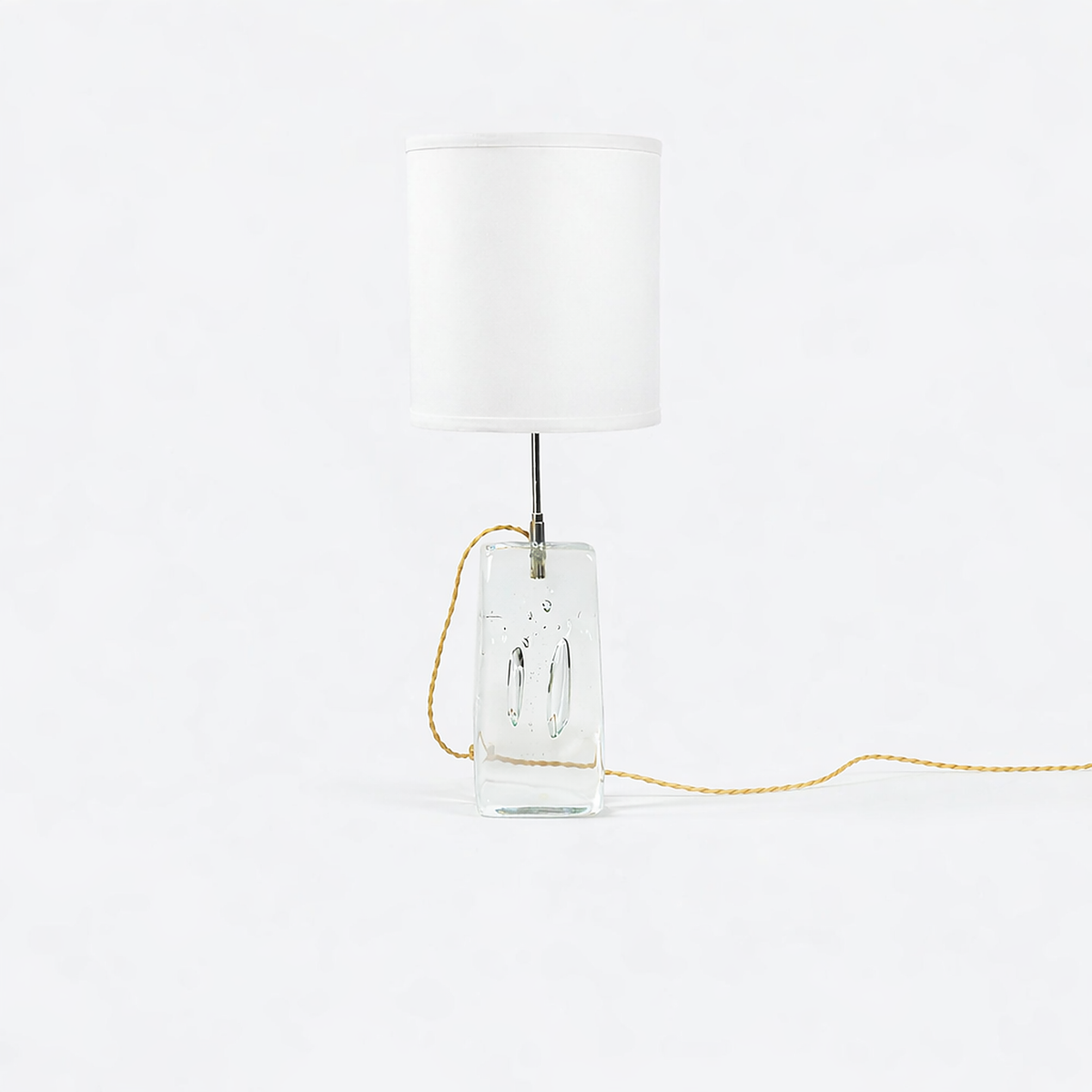 Product shot of Swedish Art Glass Table Lamp – Masculine Fine Art - Luxury Lighting | Provenance & Patina